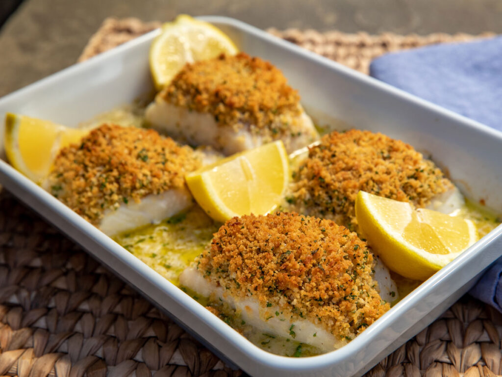 Broiled Cod with Lemon and Herbs